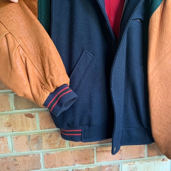 GANT “Flyer” Wool/Leather Varsity Bomber Jacket - Picture 5 of 6